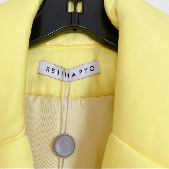 Rejina Pyo 100% silk Daphne padded Jacket citrus yellow size M - Picture 7 of 10